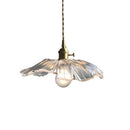 Suspension rétro LED avec abat-jour en verre style flowers