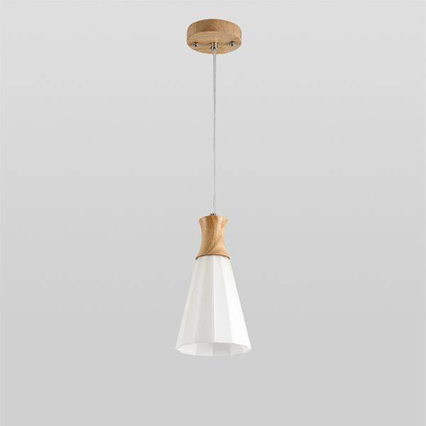 Suspension design en cône en bois à LED style japonais