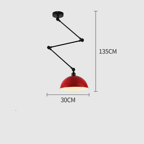 Plafonnier LED design à bras articulé et abat-jour coloré Macaron