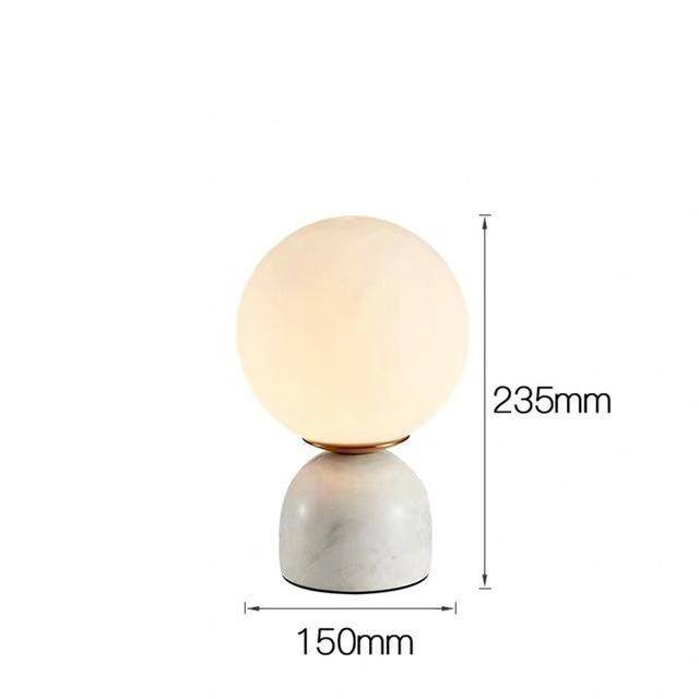 Lampe de bureau ou chevet à LED avec support façon marbre - vue 7 sur 7