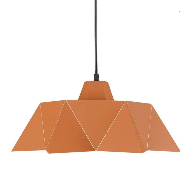 Suspension rétro à LED abat-jour avec triangles en métal Vintage