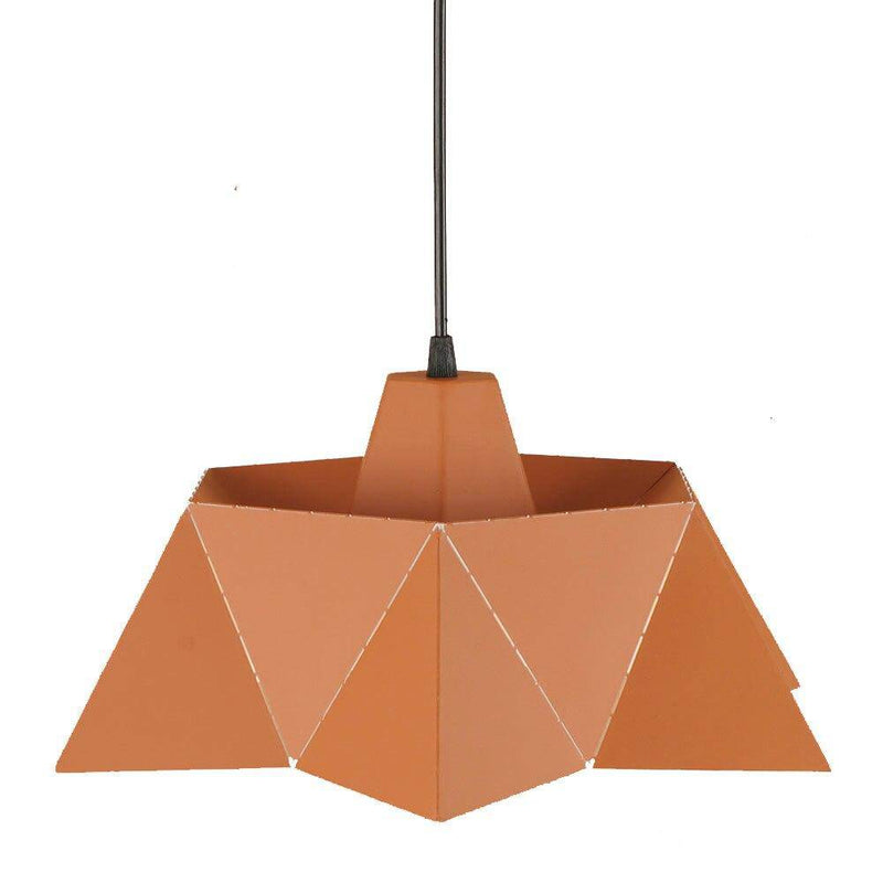 Suspension rétro à LED abat-jour avec triangles en métal Vintage
