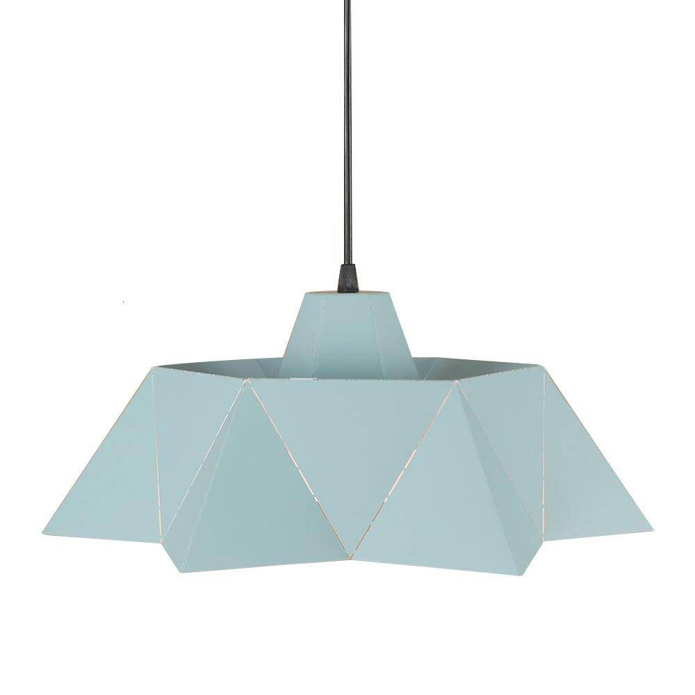 Suspension rétro à LED abat-jour avec triangles en métal Vintage - vue 3 sur 9