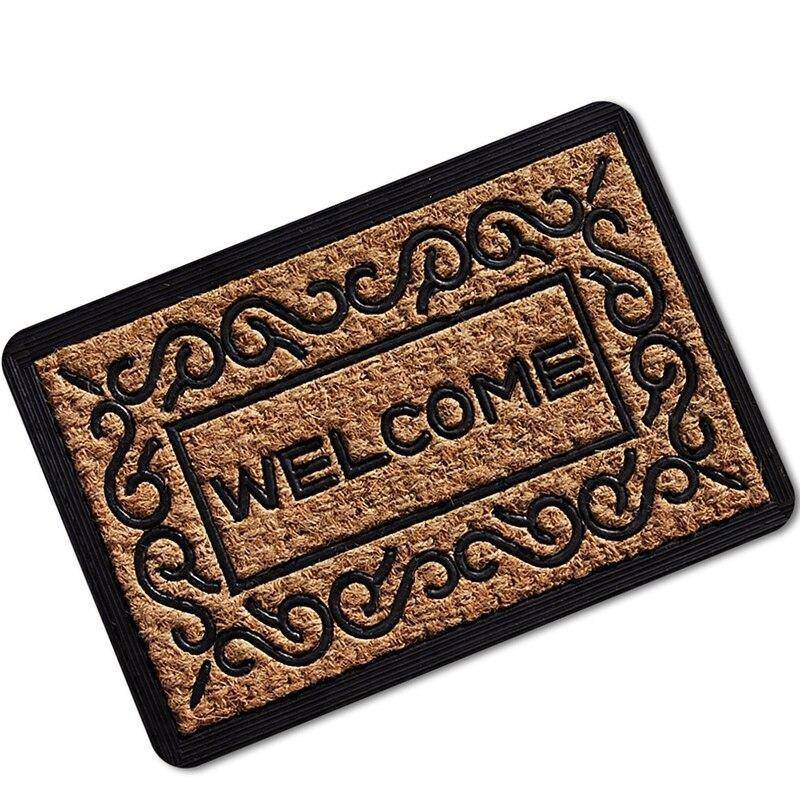 Paillasson rectangle "Welcome" aux bordures arrondies - vue 3 sur 2