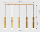 Suspension cylindrique tube chromé à LED Simplicity