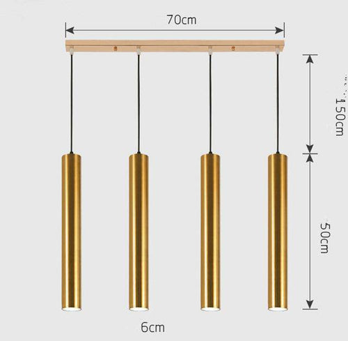 Suspension cylindrique tube chromé à LED Simplicity