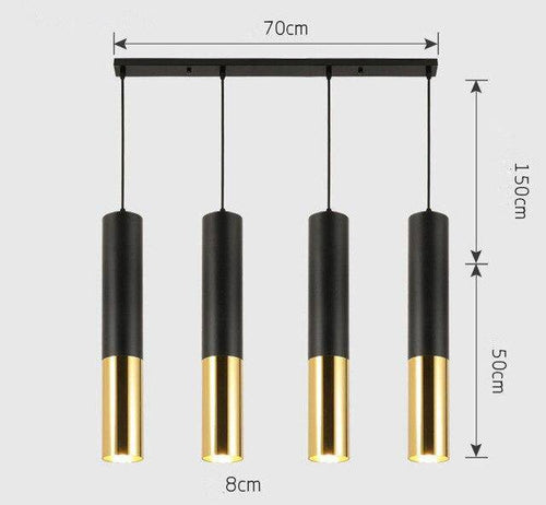 Suspension cylindrique tube chromé à LED Simplicity
