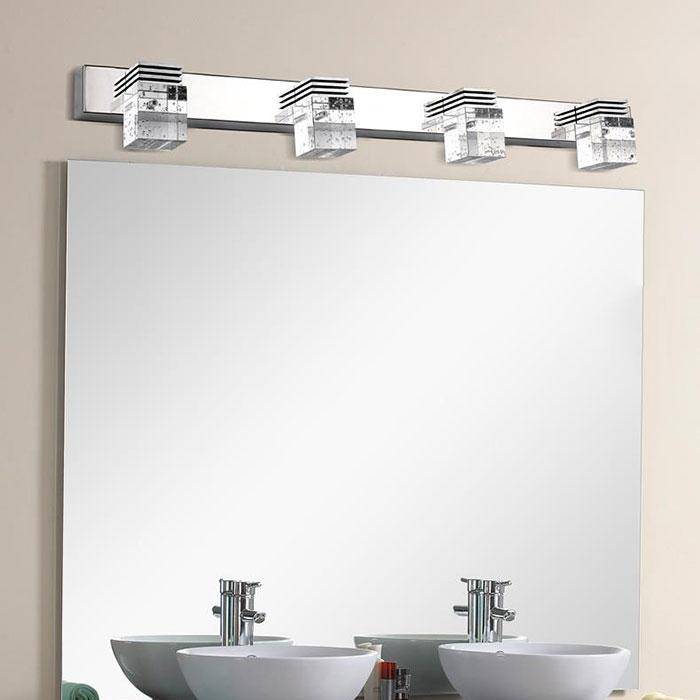 Applique à tableau et miroir LED chromée et cristal