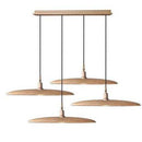 Suspension design à LED avec abat-jours en bois style Nordic
