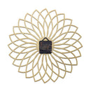 Horloge murale en bois rosace géométrique 30cm Floral