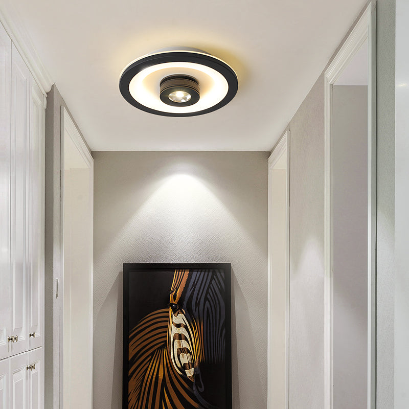 Plafonnier design LED avec spot réglable et base lumineuse Wrenn