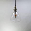 Suspension rétro LED en verre cristal colorée Coffee