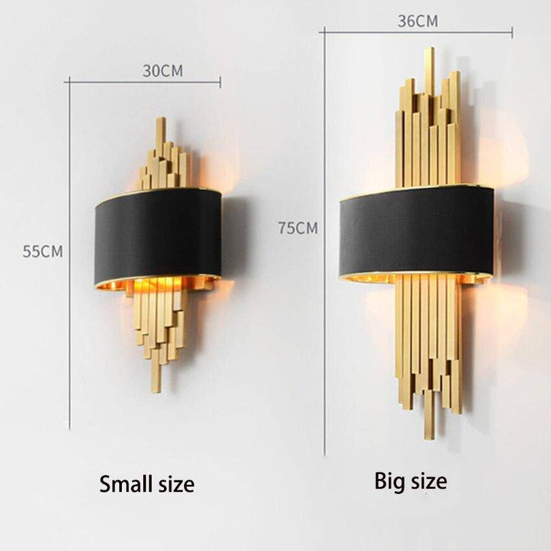 Applique LED noire et doré Pipe
