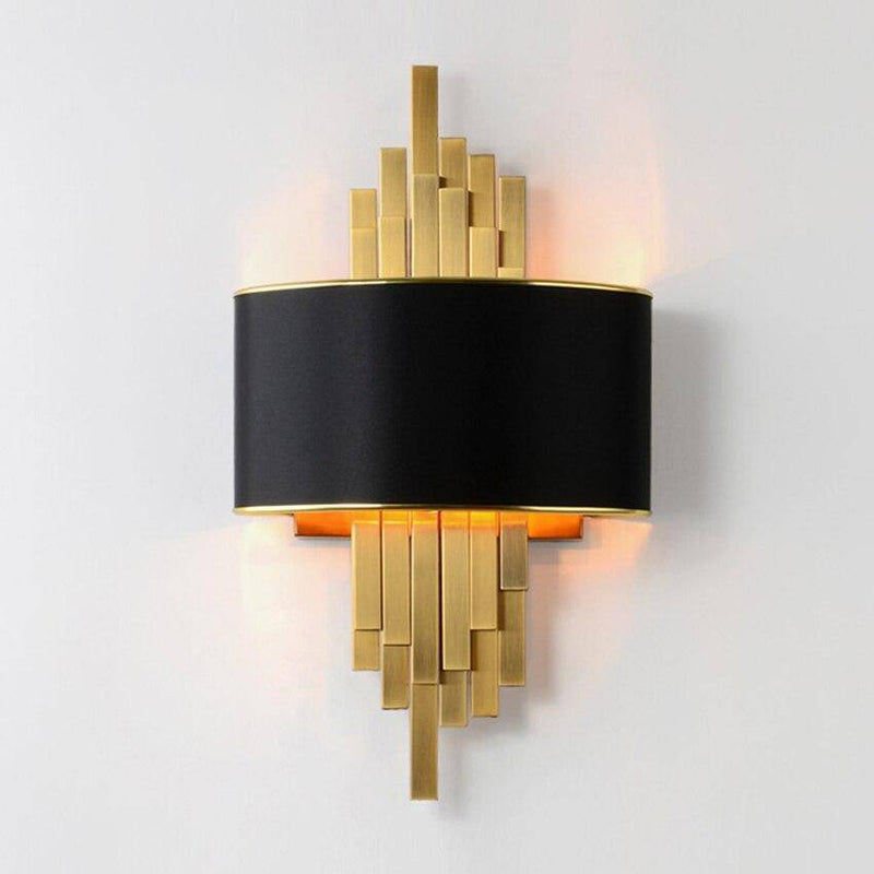 Applique LED noire et doré Pipe