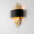 Applique LED noire et doré Pipe