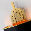Applique LED noire et doré Pipe