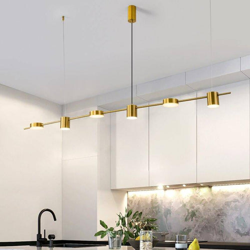 Lustre design à LED allongé en métal style Luxury Hang