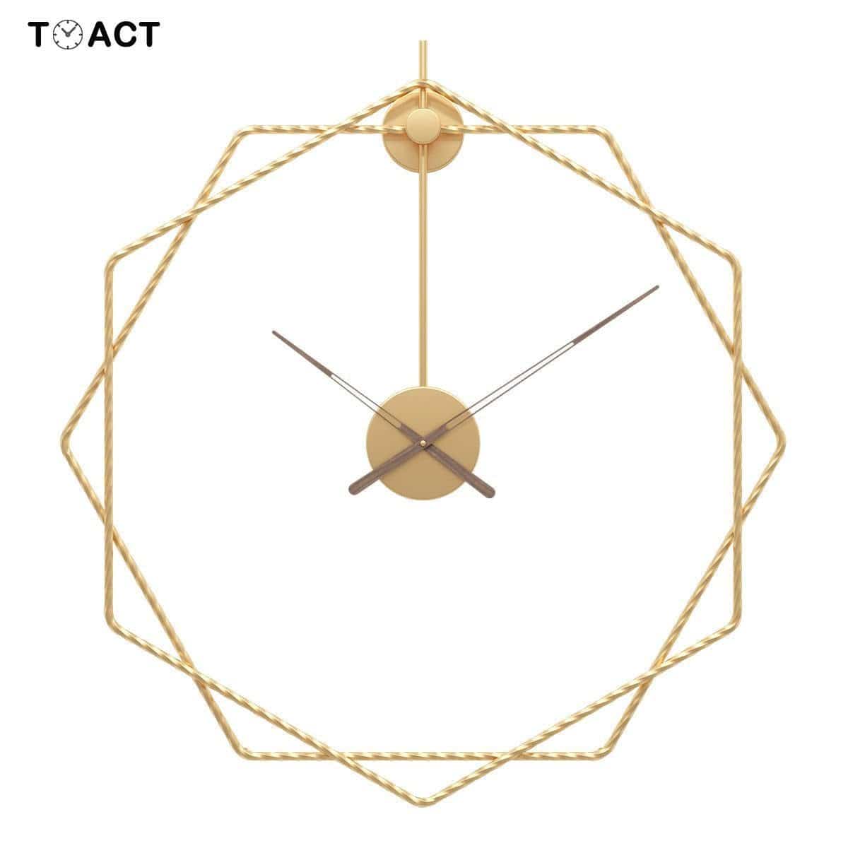 Horloge murale design hexagones décalés en métal - vue 7 sur 7
