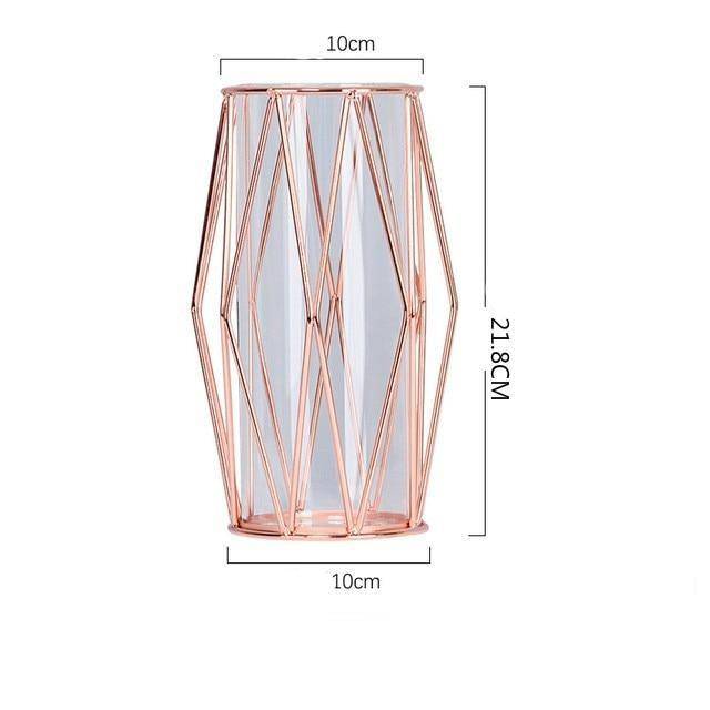 Vase design en métal et verre style Wedding - vue 6 sur 9