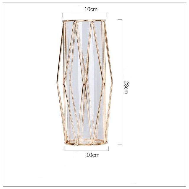 Vase design en métal et verre style Wedding - vue 9 sur 9