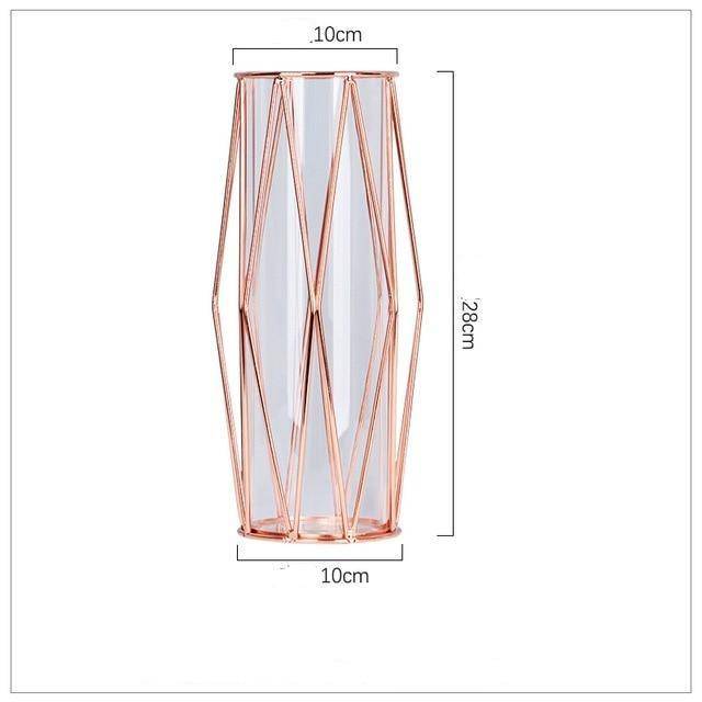 Vase design en métal et verre style Wedding - vue 7 sur 9