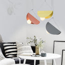 Suspension moderne LED abat-jour circulaire plat et plié Kaia