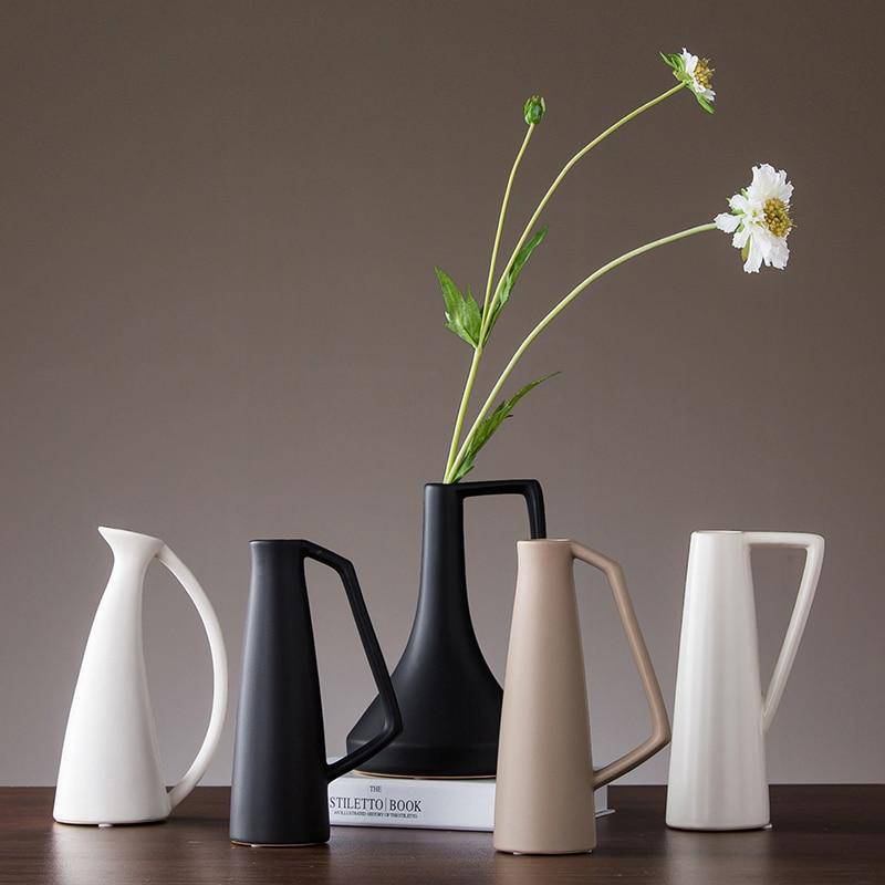 Vase moderne en céramique style Zen Flower - vue 3 sur 14
