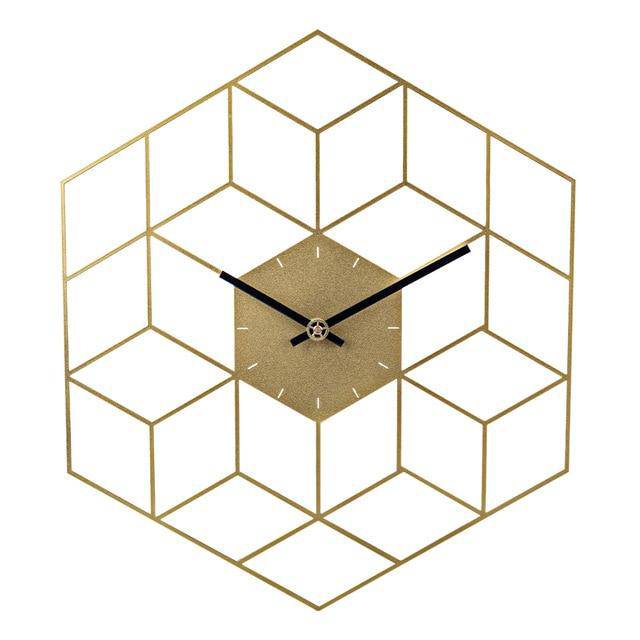Horloge murale hexagonale en métal 40cm Cube - vue 5 sur 7