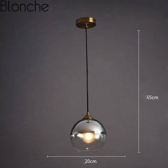 Suspension design LED avec boule en verre fumé Loft