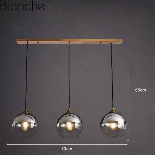 Suspension design LED avec boule en verre fumé Loft