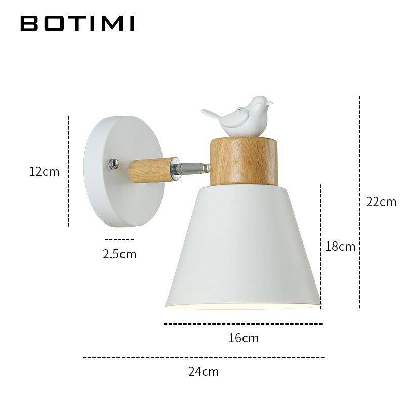Applique murale moderne LED avec abat-jour métal style Bird - vue 5 sur 6