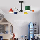 Plafonnier enfant LED avec différentes formes géométriques colorées