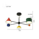 Plafonnier enfant LED avec différentes formes géométriques colorées