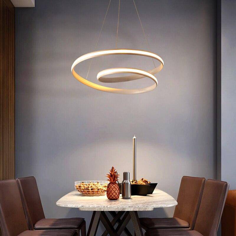 Lustre design à LED en spirale en aluminium Mooskolin