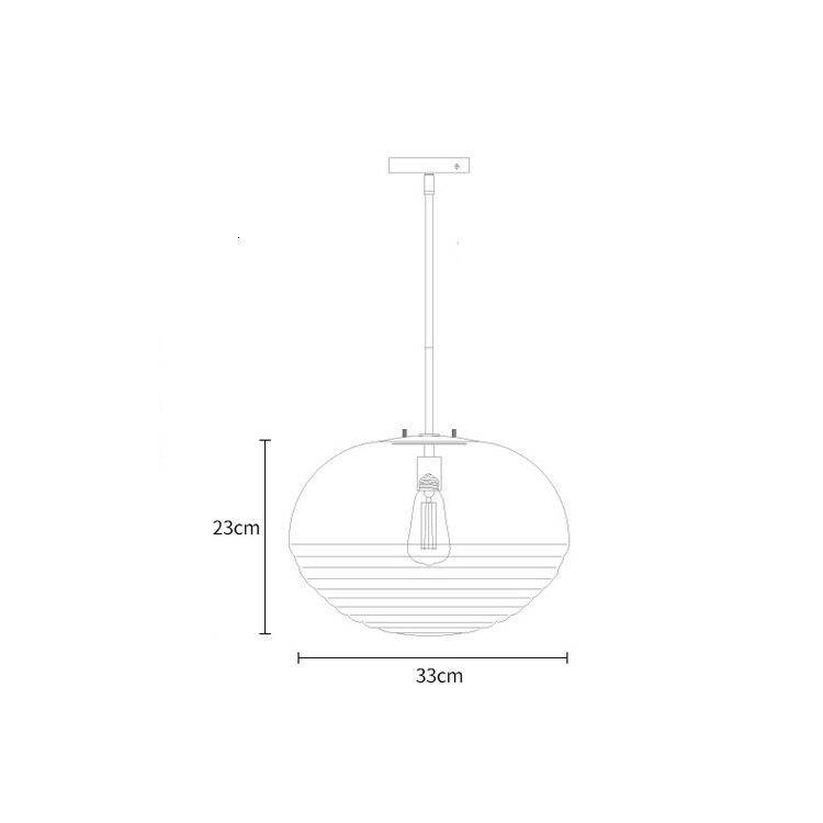 Suspension design LED avec abat-jour arrondi en verre Cafe - vue 5 sur 4