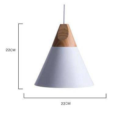 Suspension en bois et aluminum en forme de cone - vue 6 sur 14