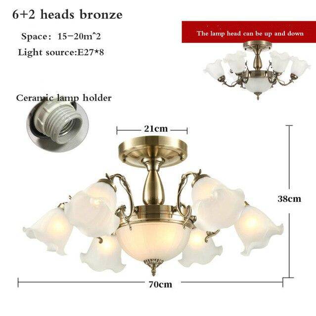 Lustre à LED avec abat-jour en fleurs