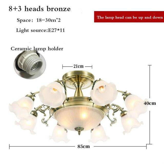 Lustre à LED avec abat-jour en fleurs
