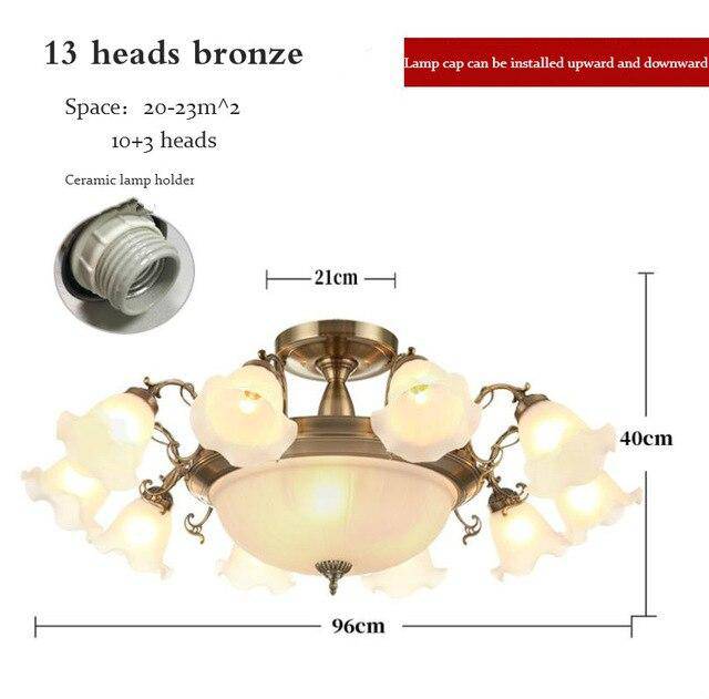Lustre à LED avec abat-jour en fleurs