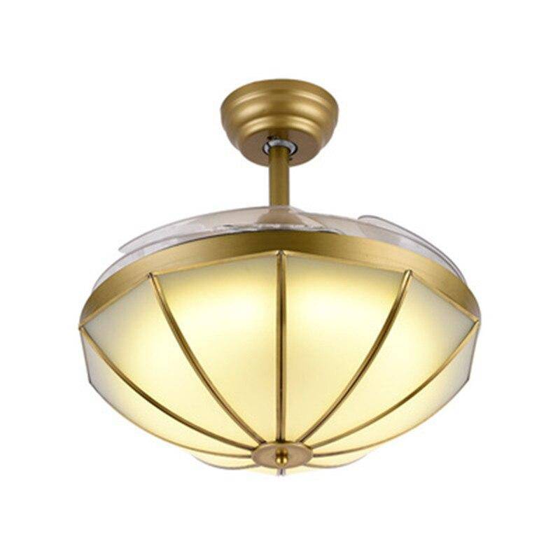Suspension rétro à LED en métal doré et abat-jour Copper - vue 6 sur 7