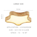 Plafonnier moderne LED en bois style étoile large Luster