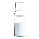 Vase design scandinave en céramique avec batons en métal