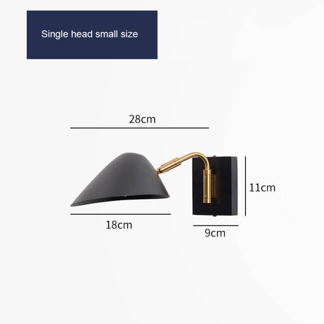 Applique murale design LED noire avec abat-jour en métal Home - vue 5 sur 7