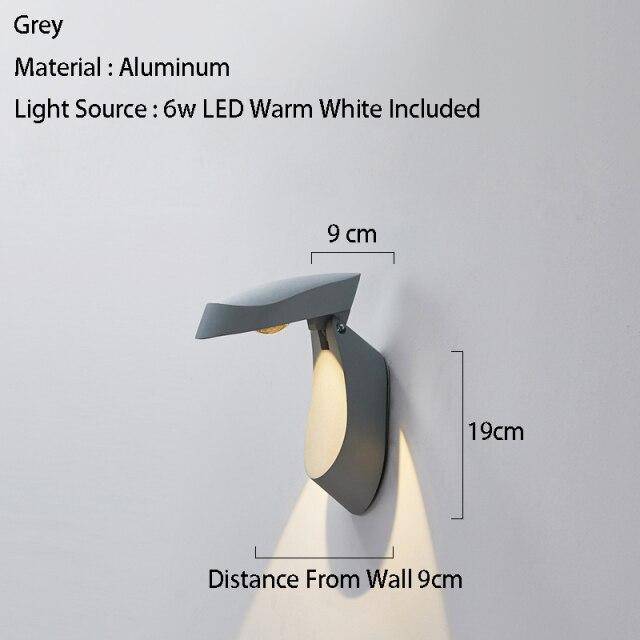 Applique murale design à LED avec abat-jour en métal géométrique Loft