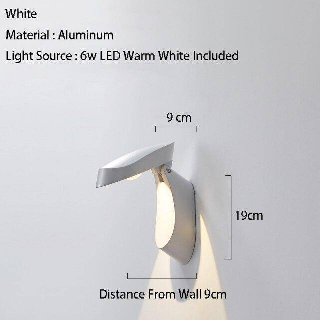 Applique murale design à LED avec abat-jour en métal géométrique Loft