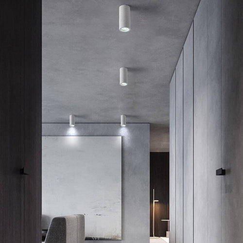Spot moderne LED rond en ciment style industriel