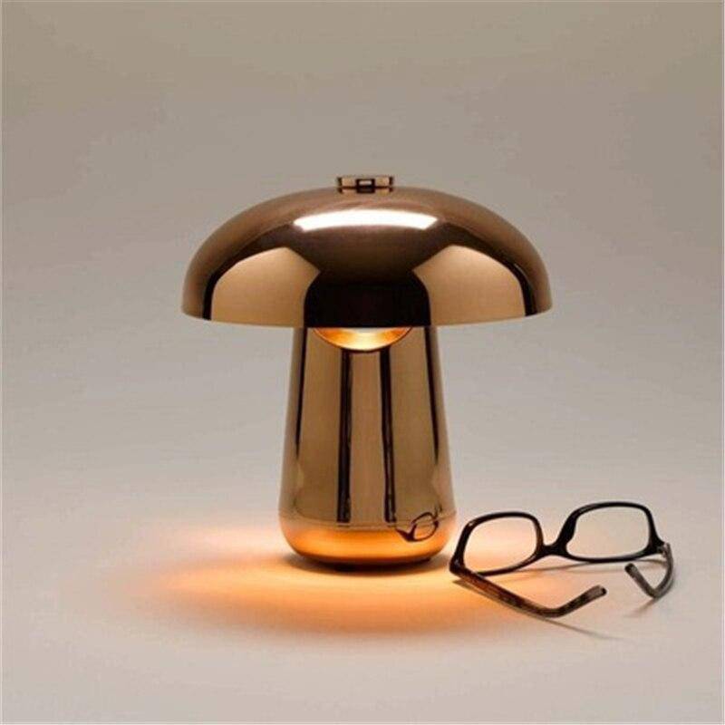 Lampe à poser design à LED en métal style mushroom - vue 4 sur 16