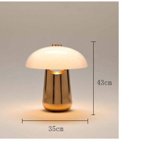 Lampe à poser design à LED en métal style mushroom - vue 7 sur 16