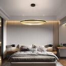Lustre design à LED avec anneau en métal doré Luxury