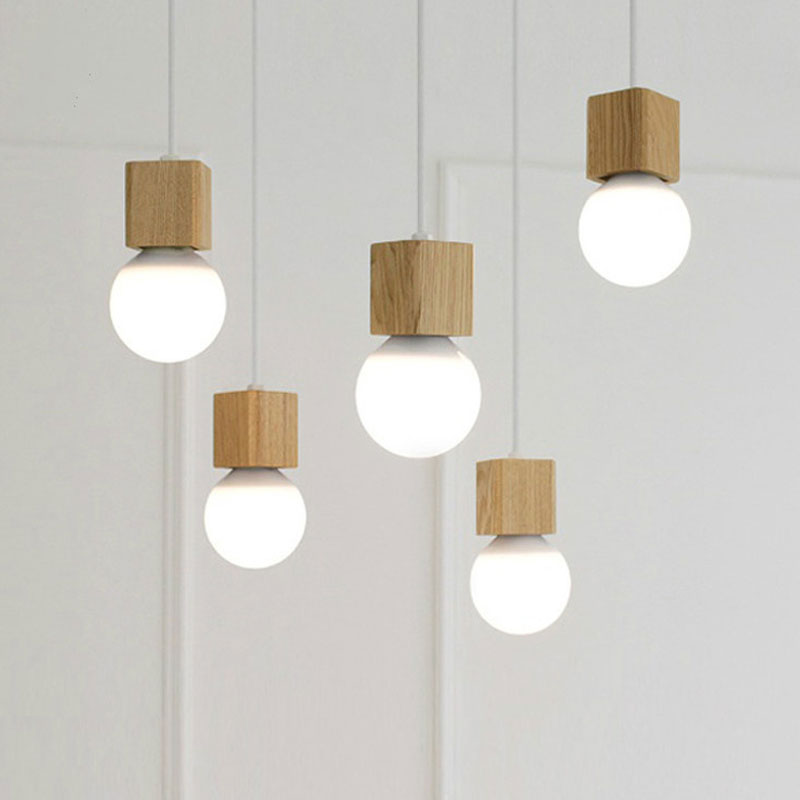 Suspension en bois cubique Wood - vue 4 sur 6